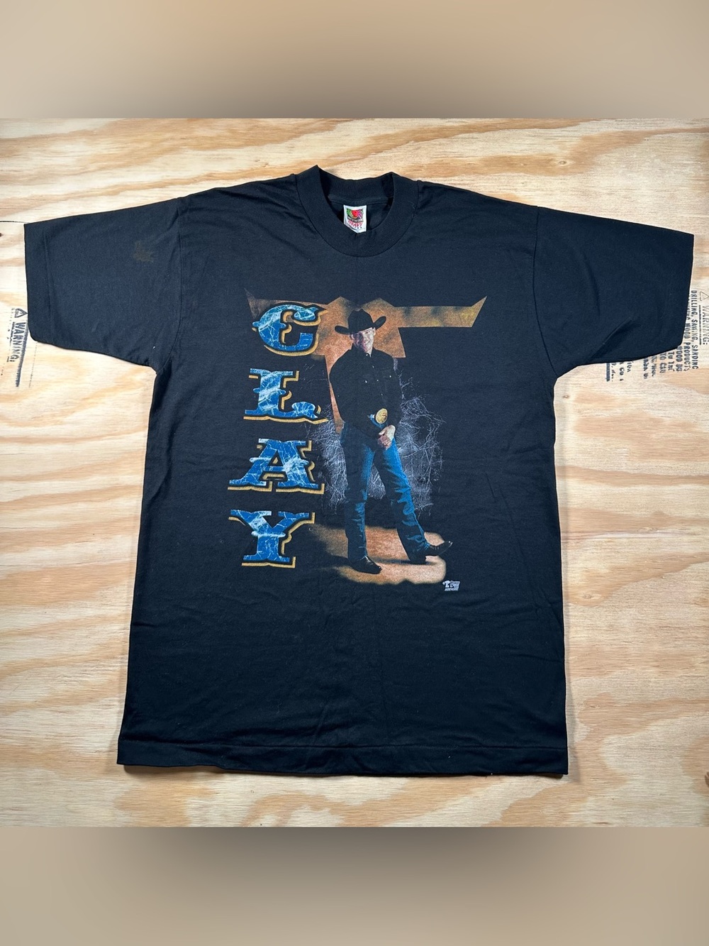 Vintage 90s Clay Walker Concert T-Shirt - Fruit of the Loom Heavy Cotton Large